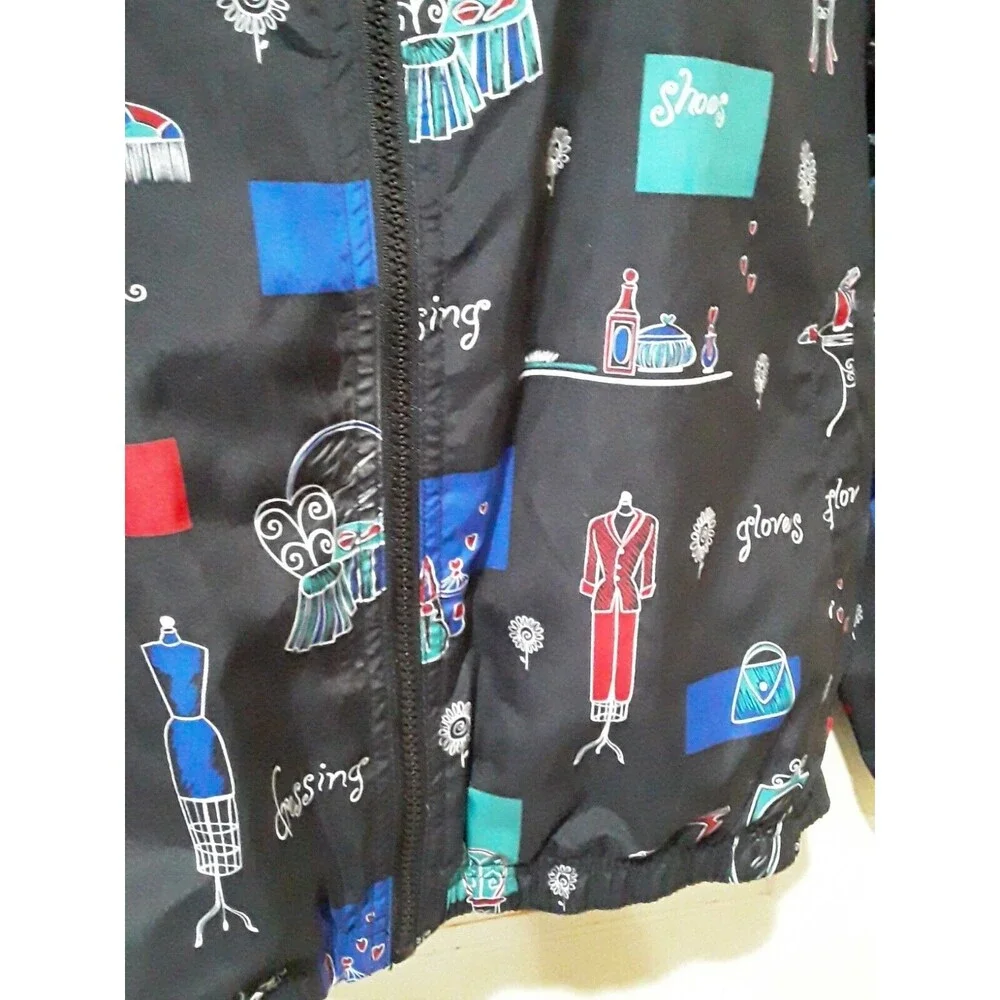 Vintage  Jacket Graphic, , 1980’s Koret Sport Black Zip Up Windbreaker - Picture 5 of 7